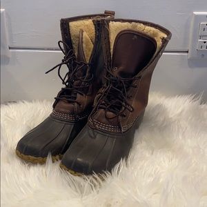 Men’s LL Bean Sherpa Lined Bean Boots Size 8